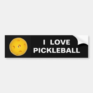 Autocollant De Voiture Adhésif pour pare-chocs : J'aime Pickleball