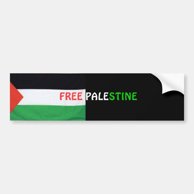 Autocollant De Voiture Adhésif pour pare-chocs LIBRE de la PALESTINE (Devant)