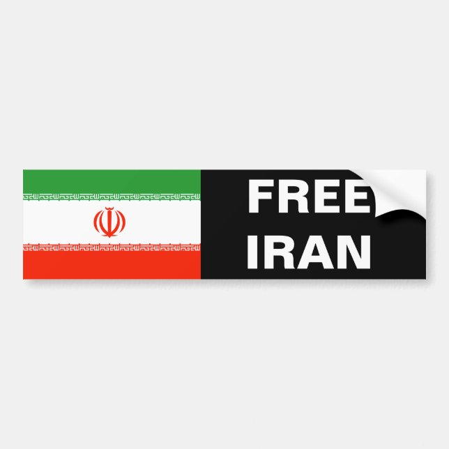 AUTOCOLLANT DE VOITURE ADHÉSIF POUR PARE-CHOCS LIBRE DE L'IRAN (Devant)