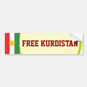 AUTOCOLLANT DE VOITURE ADHÉSIF POUR PARE-CHOCS LIBRE DU KURDISTAN