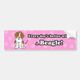 Autocollant De Voiture Adhésif pour pare-chocs mignon de beagle de chien