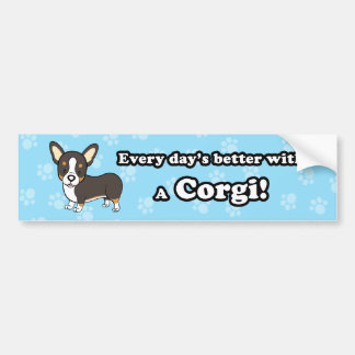 Autocollant De Voiture Adhésif pour pare-chocs mignon de corgi de chien