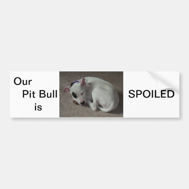 Autocollant De Voiture Adhésif pour pare-chocs mignon de pitbull (Devant)