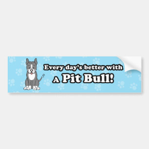 Autocollant De Voiture Adhésif pour pare-chocs mignon de Pitbull de chie