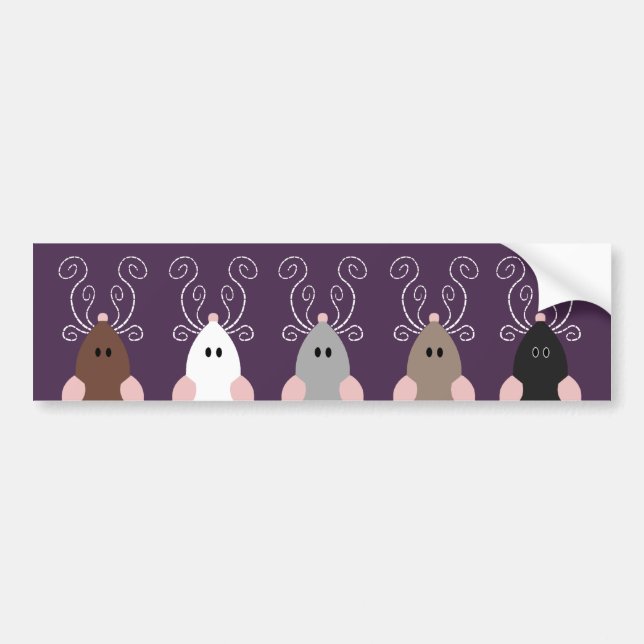 Autocollant De Voiture Adhésif pour pare-chocs mignon de rats (Devant)
