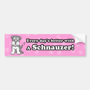 Autocollant De Voiture Adhésif pour pare-chocs mignon de Schnauzer de