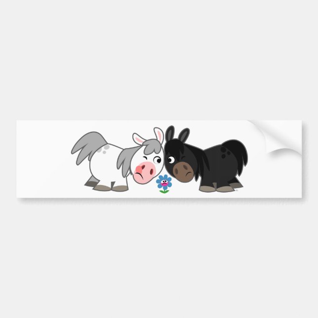 Autocollant De Voiture Adhésif pour pare-chocs mignon d'impasse de poneys (Devant)