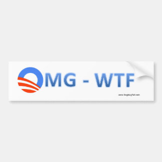 Autocollant De Voiture Adhésif pour pare-chocs - Obama O - OMG-WTF