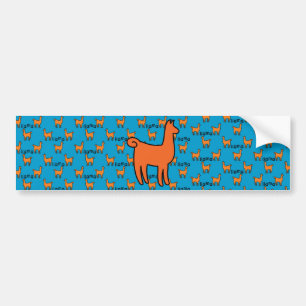 Autocollant De Voiture Adhésif pour pare-chocs orange de lamas