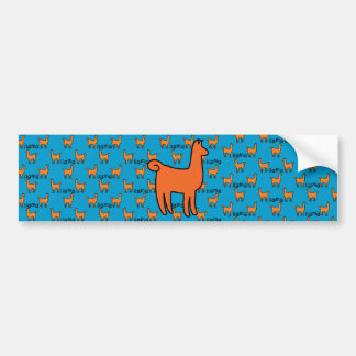Autocollant De Voiture Adhésif pour pare-chocs orange de lamas