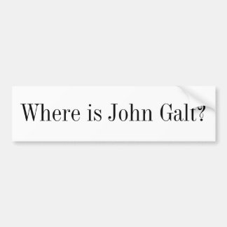 Autocollant De Voiture Adhésif pour pare-chocs - où est John Galt ?