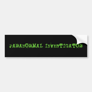 AUTOCOLLANT DE VOITURE ADHÉSIF POUR PARE-CHOCS PARANORMAL D'INVESTIGATEUR