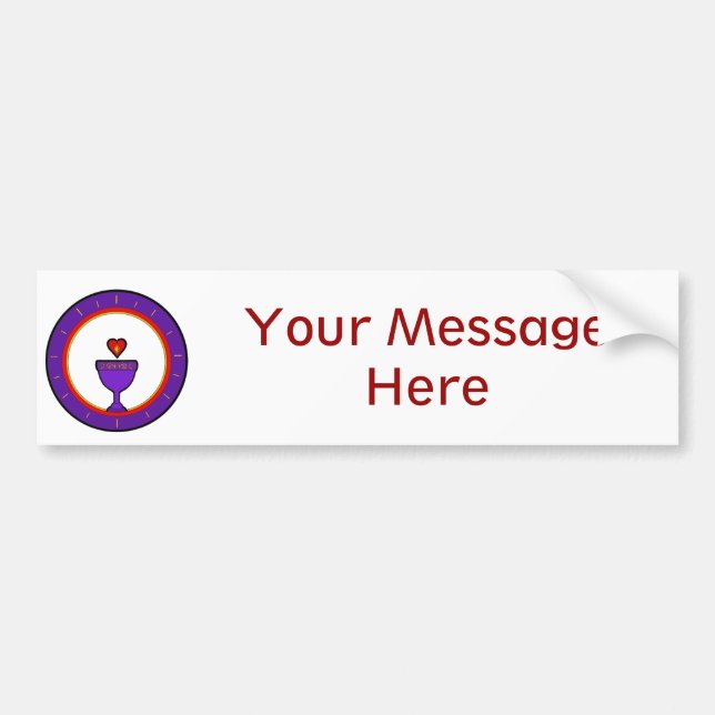 Autocollant De Voiture Adhésif pour pare-chocs personnalisable de calice (Devant)