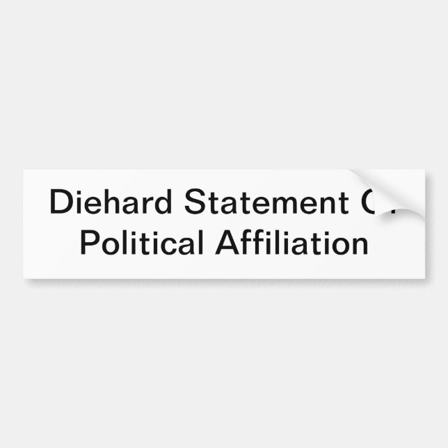 Autocollant De Voiture Adhésif pour pare-chocs politique générique (Devant)