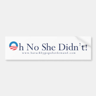 Autocollant De Voiture Adhésif pour pare-chocs primaire de Barack Obama
