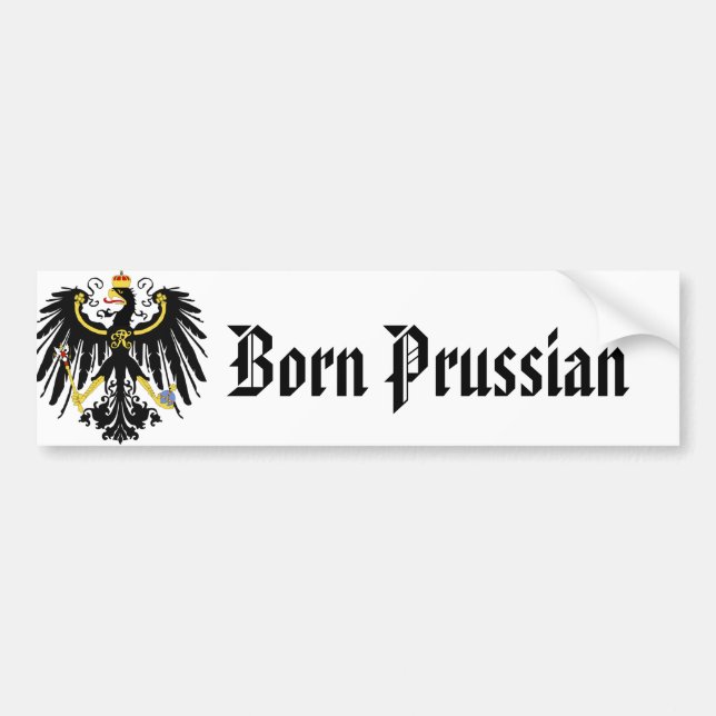 Autocollant De Voiture Adhésif pour pare-chocs prussien né (Devant)