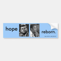 ADHÉSIF POUR PARE-CHOCS RENÉ D'OBAMA JFK D'ESPOIR
