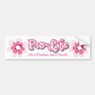Autocollant De Voiture Adhésif pour pare-chocs rose contre l'avortement