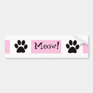 Autocollant De Voiture Adhésif pour pare-chocs rose de Meow