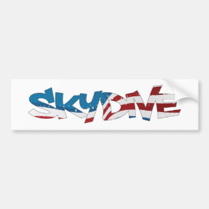 AUTOCOLLANT DE VOITURE ADHÉSIF POUR PARE-CHOCS SKYDIVE ETATS-UNIS
