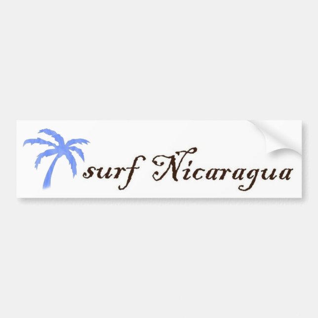 Autocollant De Voiture adhésif pour pare-chocs - surf Nicaragua (Devant)