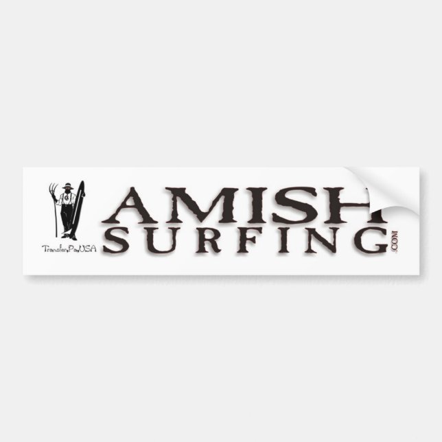 Autocollant De Voiture Adhésif pour pare-chocs surfant amish (Devant)