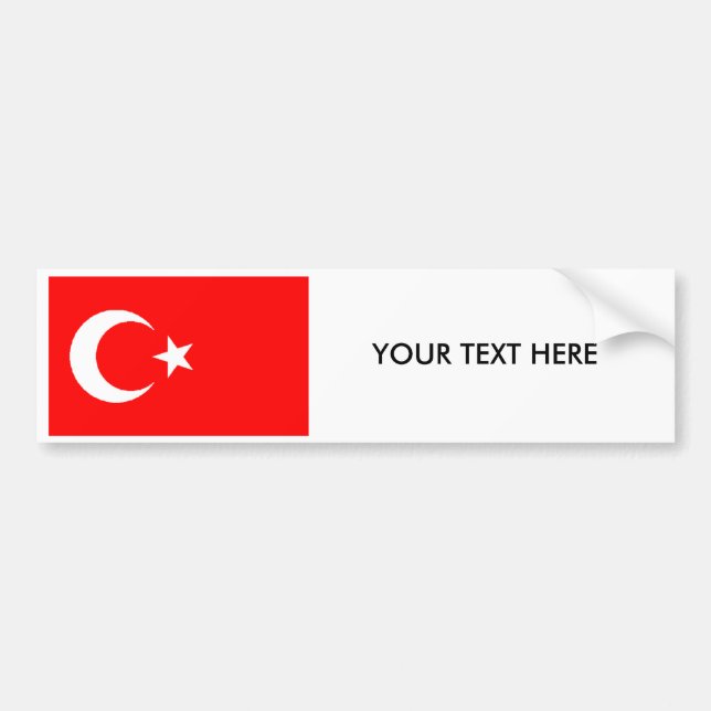 Autocollant De Voiture Adhésif pour pare-chocs turc de DRAPEAU (Devant)