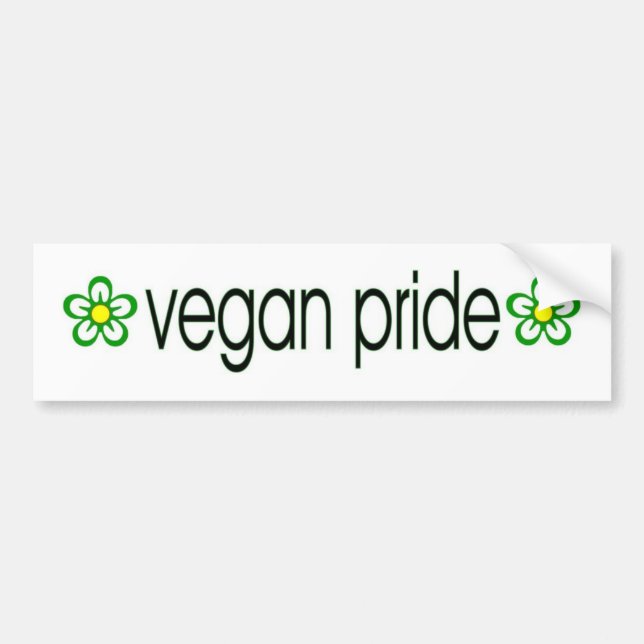 Autocollant De Voiture Adhésif pour pare-chocs végétalien de fierté (Devant)