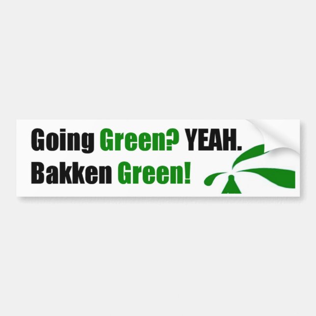 Autocollant De Voiture Adhésif pour pare-chocs vert de Bakken (Devant)