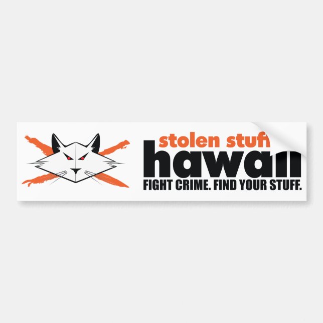 Autocollant De Voiture Adhésif pour pare-chocs volé d'Hawaï de substance (Devant)