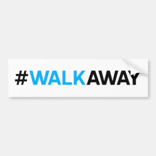Autocollant De Voiture Adhésif pour pare-chocs #WalkAway (couleur