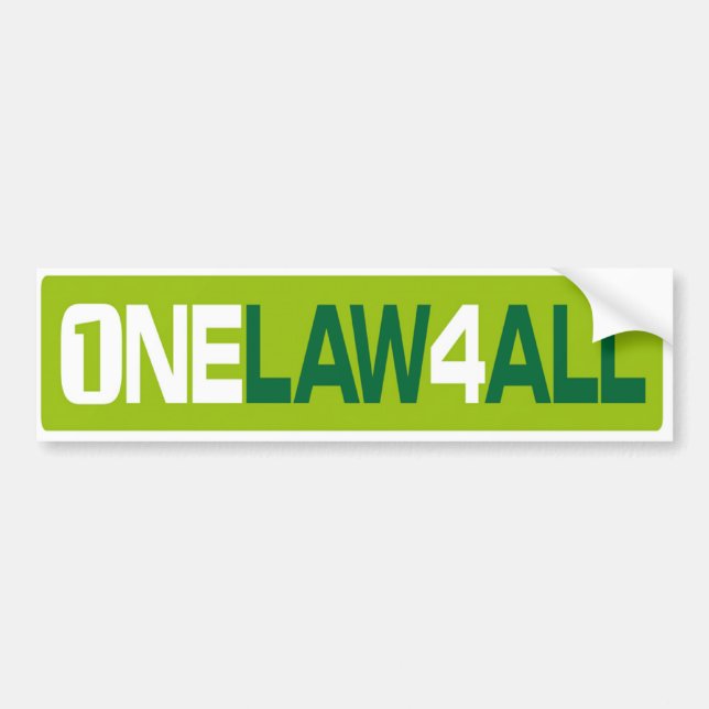 Autocollant De Voiture adhésifs pour pare-chocs 1LAW4ALL (Devant)