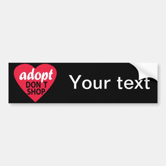 Autocollant De Voiture Adopt ne font pas des emplettes (Devant)