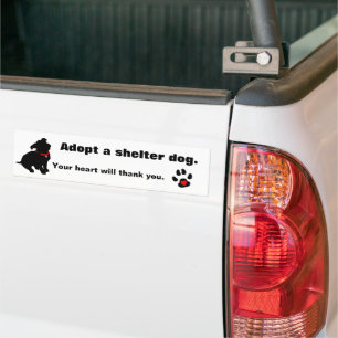 Autocollant De Voiture Adopter Un Abri Chien Design
