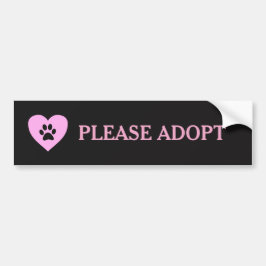 Autocollant De Voiture "Adoptez svp" l'adhésif pour pare-chocs animal
