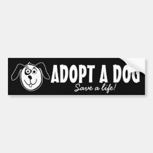 Autocollant De Voiture Adoptez un adhésif pour pare-chocs de chien