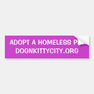 Autocollant De Voiture Adoptez un animal familier sans abri Bumpersticker