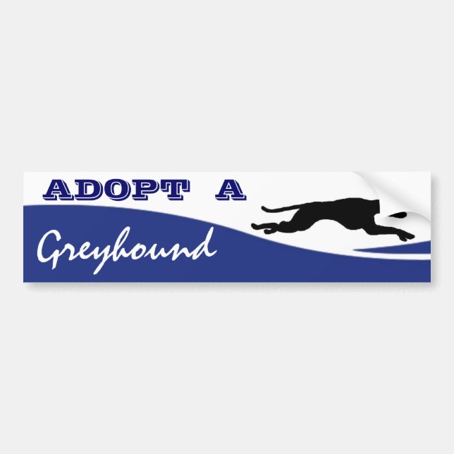 Autocollant De Voiture Adoptez un chien de lévrier (Devant)