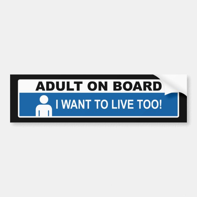 Autocollant De Voiture Adulte À Bord (Devant)