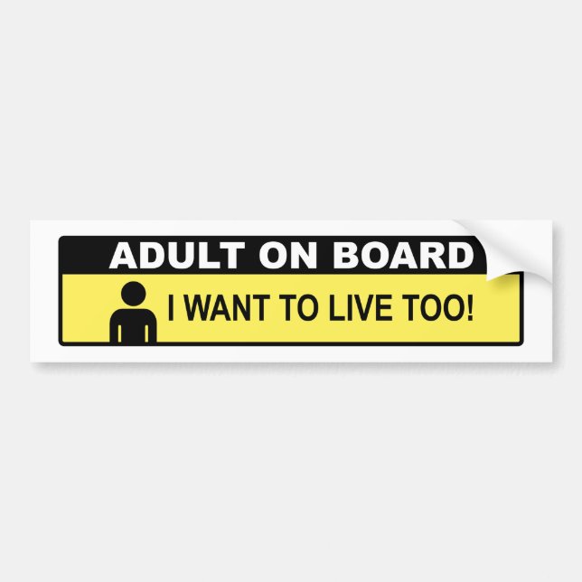 Autocollant De Voiture Adulte À Bord (Devant)