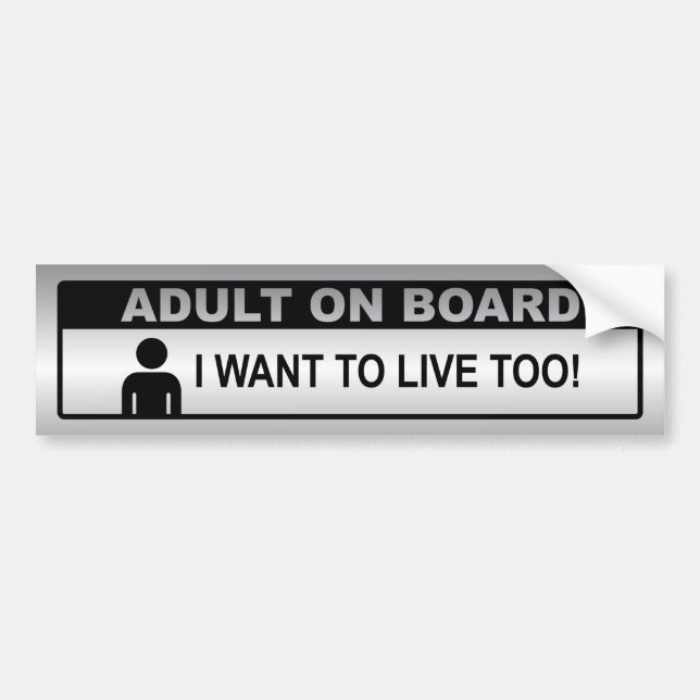 Autocollant De Voiture Adulte À Bord (Devant)