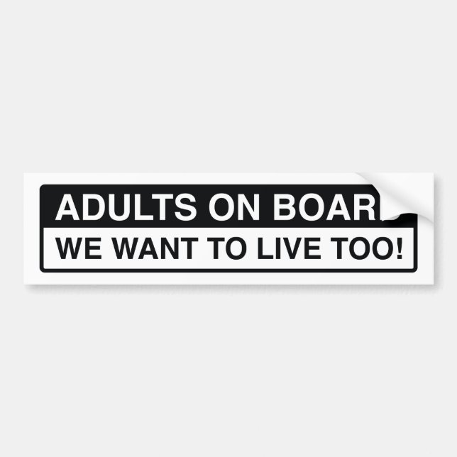 Autocollant De Voiture Adultes À Bord (Devant)
