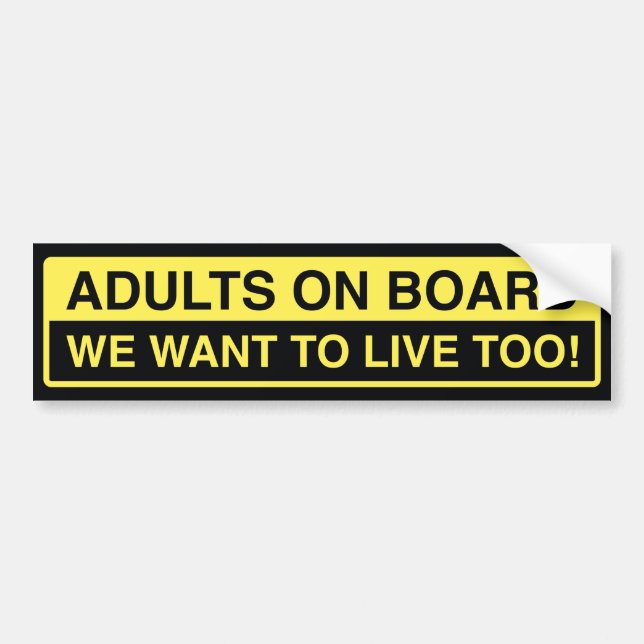 Autocollant De Voiture Adultes À Bord (Devant)