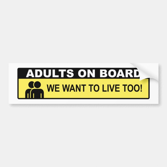 Autocollant De Voiture Adultes À Bord (Devant)