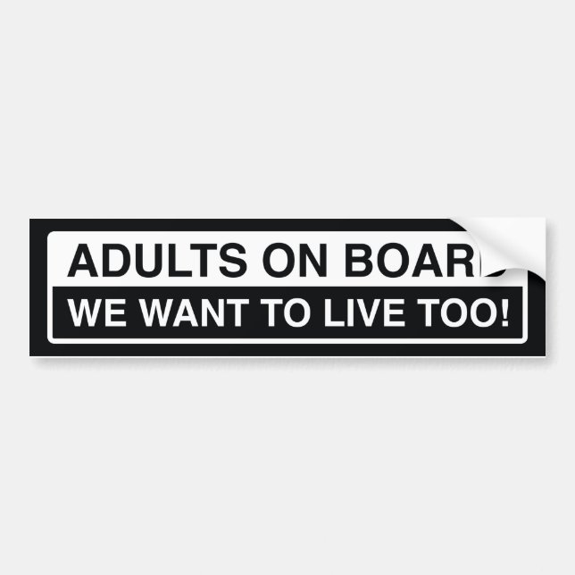 Autocollant De Voiture Adultes À Bord (Devant)