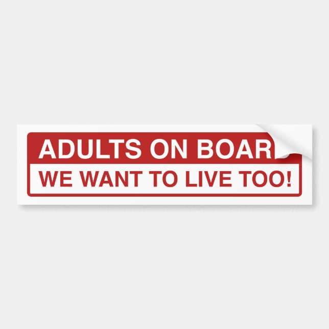 Autocollant De Voiture Adultes À Bord (Devant)