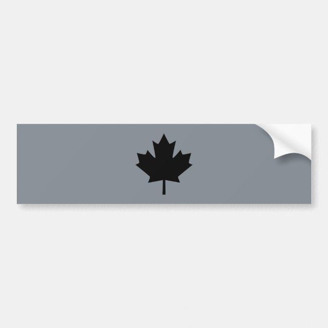 Autocollant De Voiture Affichage de Canadian Black Maple Leaf (Devant)