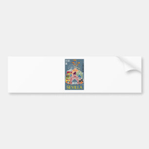Autocollant De Voiture Affiche 1960 de festival de l'Espagne Séville