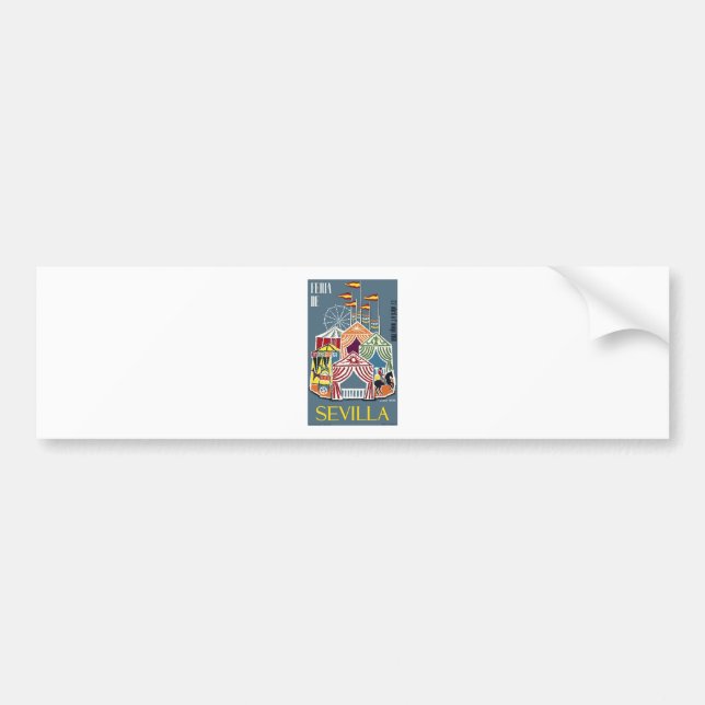 Autocollant De Voiture Affiche 1960 de festival de l'Espagne Séville (Devant)