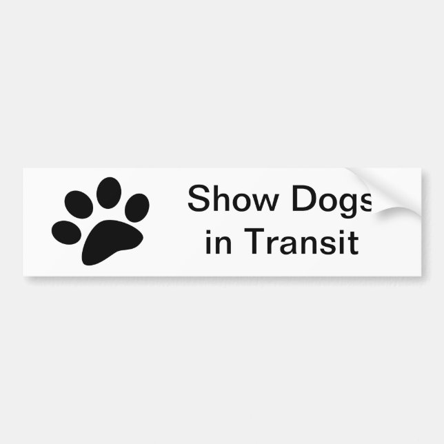Autocollant De Voiture Afficher les chiens en transit Sticker pare-chocs (Devant)